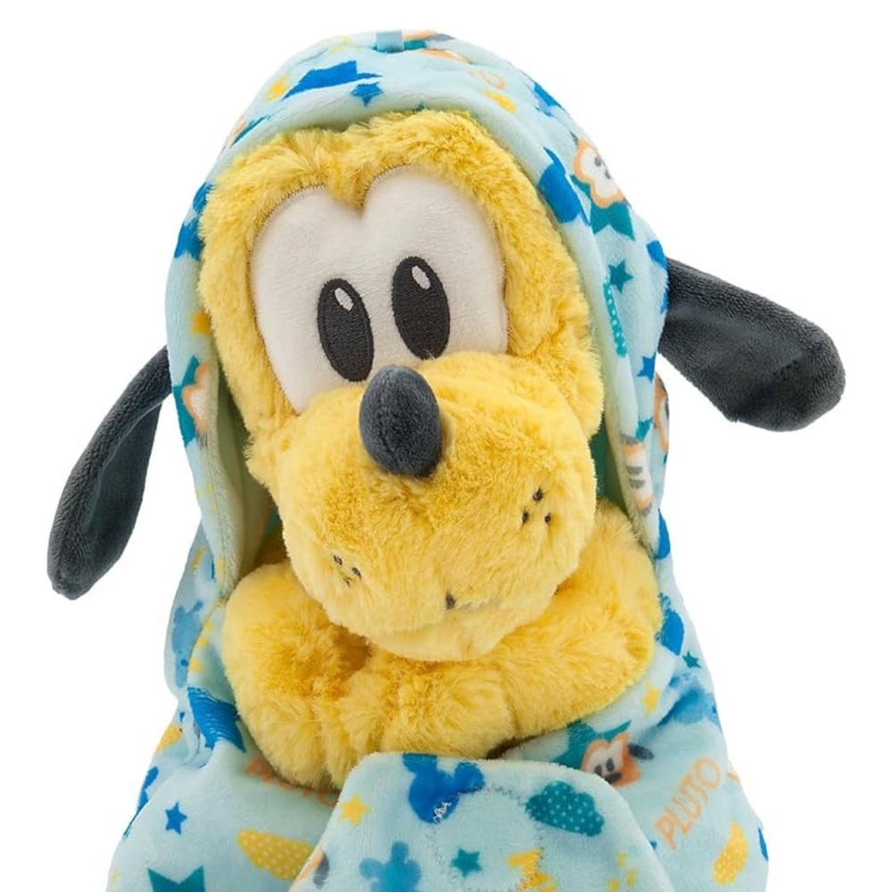 Disney Pluto Plush with Blue Star Blanket